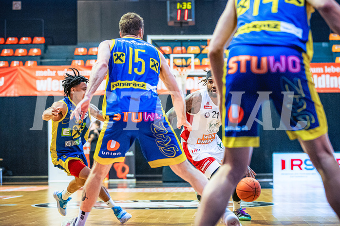 Basketball, Win2Day Superliga 2022/23, Viertelfinale Spiel 1, BC Vienna, UBSC Graz, Jahenns Manigat (21)