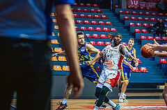 Basketball, Win2Day Superliga 2022/23, Viertelfinale Spiel 1, BC Vienna, UBSC Graz, Paul Isbetcherian (9), Jahenns Manigat (21)