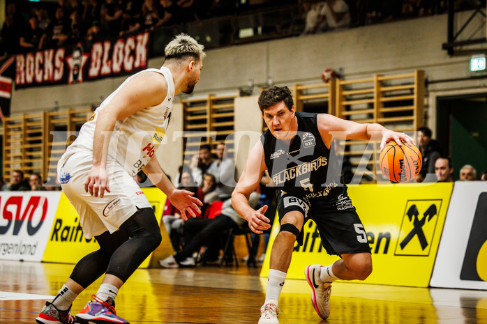 Basketball, Basketball Zweite Liga 2023/24, Grunddurchgang 18.Runde, Mattersburg Rocks, Güssing Blackbirds, Sebastian Koch (5)