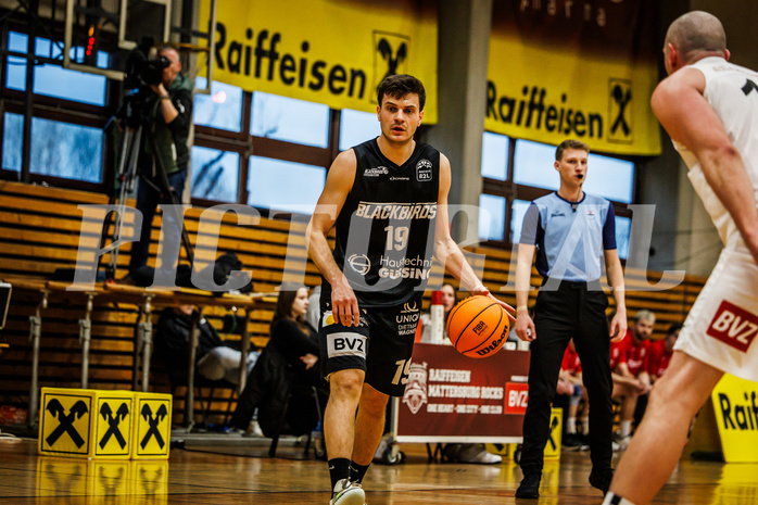 Basketball, Basketball Zweite Liga 2023/24, Grunddurchgang 18.Runde, Mattersburg Rocks, Güssing Blackbirds, Jakob Ernst (19)