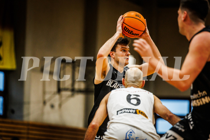 Basketball, Basketball Zweite Liga 2023/24, Grunddurchgang 18.Runde, Mattersburg Rocks, Güssing Blackbirds, Jakob Ernst (19)