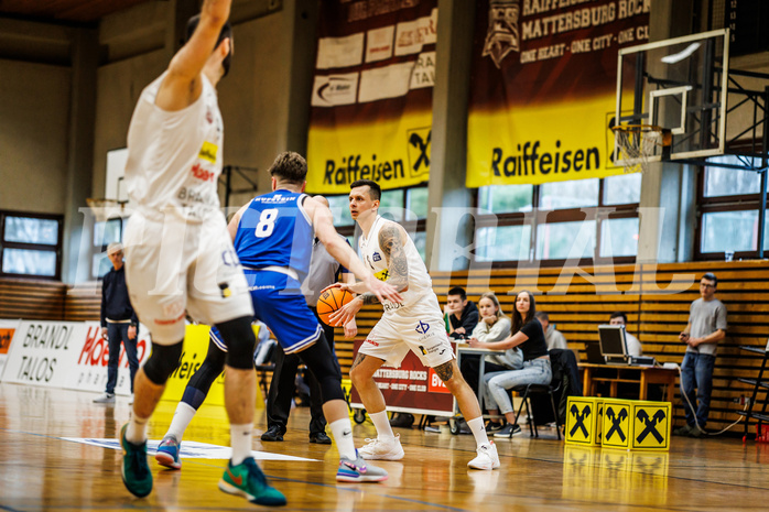 Basketball, Basketball Zweite Liga 2023/24, Viertelfinale Spiel 2, Mattersburg Rocks, Kufstein Towers, Petar Zivkovic (8)