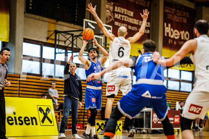 Basketball, Basketball Zweite Liga 2023/24, Viertelfinale Spiel 2, Mattersburg Rocks, Kufstein Towers, #Aleksander Mlodianovski (1)