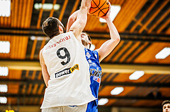 Basketball, Basketball Zweite Liga 2023/24, Viertelfinale Spiel 2, Mattersburg Rocks, Kufstein Towers, Elvin Rexhepi (25)