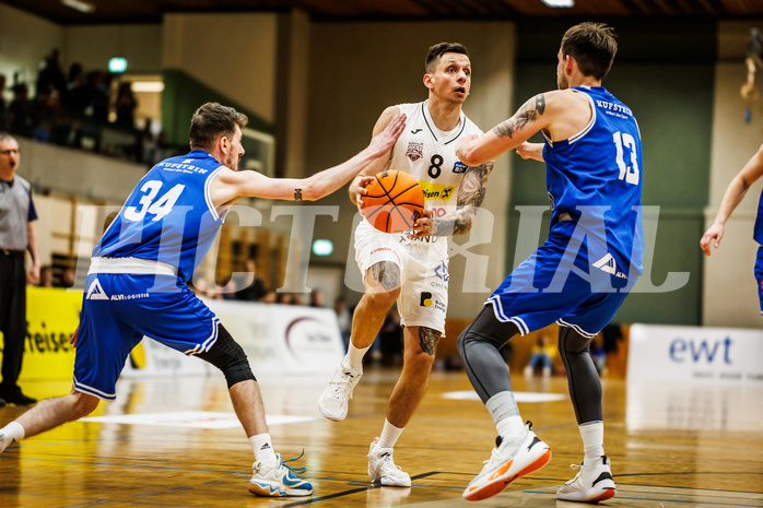 Basketball, Basketball Zweite Liga 2023/24, Viertelfinale Spiel 2, Mattersburg Rocks, Kufstein Towers, Petar Zivkovic (8)