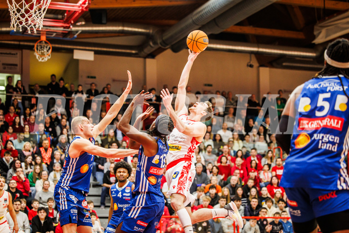 Basketball, Basketball Austria Cup 2024/25, Viertelfinale, Traiskirchen Lions, Oberwart Gunners, Benedikt Güttl (7)