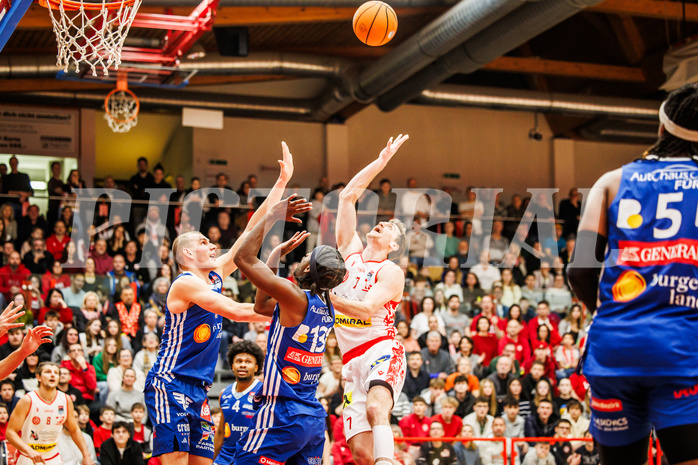 Basketball, Basketball Austria Cup 2024/25, Viertelfinale, Traiskirchen Lions, Oberwart Gunners, Benedikt Güttl (7)