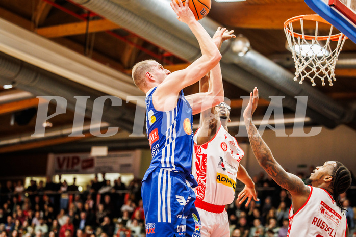 Basketball, Basketball Austria Cup 2024/25, Viertelfinale, Traiskirchen Lions, Oberwart Gunners, Edi Patekar (9)