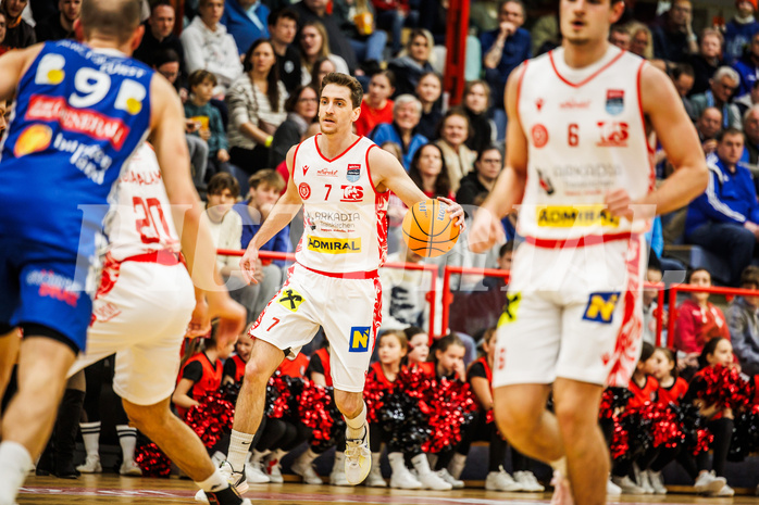 Basketball, Basketball Austria Cup 2024/25, Viertelfinale, Traiskirchen Lions, Oberwart Gunners, Benedikt Güttl (7)
