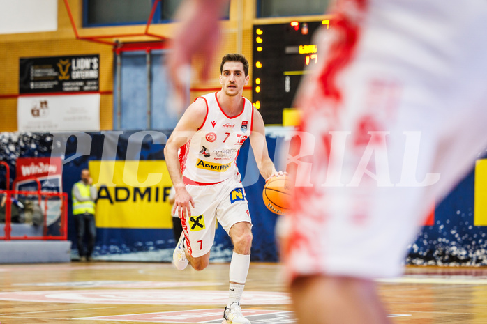 Basketball, Basketball Austria Cup 2024/25, Viertelfinale, Traiskirchen Lions, Oberwart Gunners, Benedikt Güttl (7)