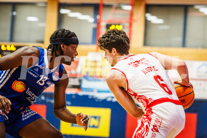 Basketball, Basketball Austria Cup 2024/25, Viertelfinale, Traiskirchen Lions, Oberwart Gunners, Aleksej Kostic (6)