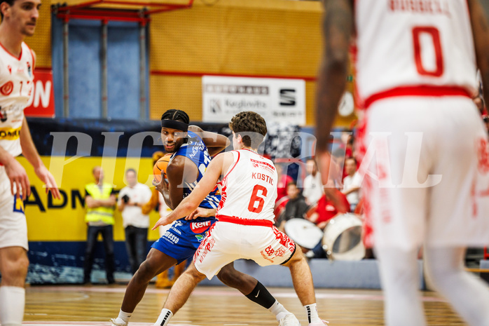 Basketball, Basketball Austria Cup 2024/25, Viertelfinale, Traiskirchen Lions, Oberwart Gunners, Quincy Diggs (13)