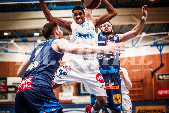 Basketball, ABL 2017/18, Grunddurchgang 33.Runde, Oberwart Gunners, Kapfenberg Bulls, Gregg Denzel (9)