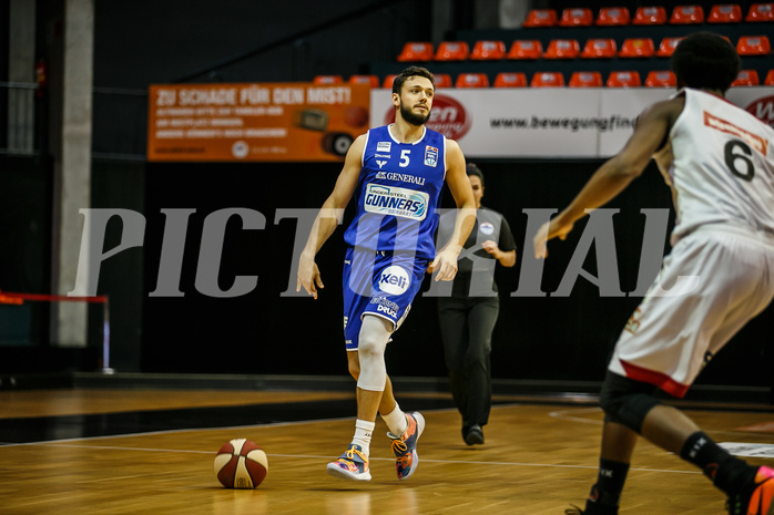 Basketball, bet-at-home Basketball Superliga 2020/21, Grunddurchgang 7. Runde, BC Vienna, Oberwart Gunners, Ignas Fiodorovas (5)