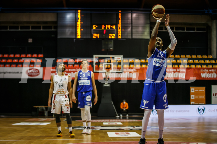Basketball, bet-at-home Basketball Superliga 2020/21, Grunddurchgang 7. Runde, BC Vienna, Oberwart Gunners, Nigel Pruitt (11)