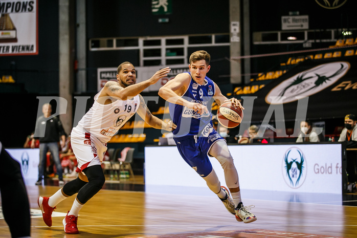 Basketball, bet-at-home Basketball Superliga 2020/21, Grunddurchgang 7. Runde, BC Vienna, Oberwart Gunners, Edi Patekar (9)