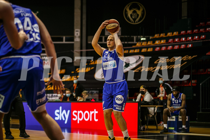 Basketball, bet-at-home Basketball Superliga 2020/21, Grunddurchgang 7. Runde, BC Vienna, Oberwart Gunners, Renato Poljak (16)