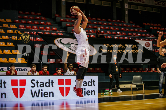 Basketball, bet-at-home Basketball Superliga 2020/21, Grunddurchgang 7. Runde, BC Vienna, Oberwart Gunners, Jason Detrick (19)