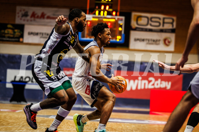 Basketball, win2day Basketball Superliga 2024/25, Grunddurchgang Runde 18, BBC Nord Dragonz, Gmunden Swans, Rayshawn Mart (3)