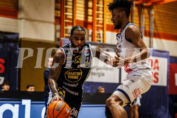 Basketball, win2day Basketball Superliga 2024/25, Grunddurchgang Runde 18, BBC Nord Dragonz, Gmunden Swans, Devon Cooper (1)