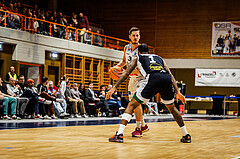 Basketball, win2day Basketball Superliga 2024/25, Grunddurchgang Runde 18, BBC Nord Dragonz, Gmunden Swans, Emilio Banic (31)