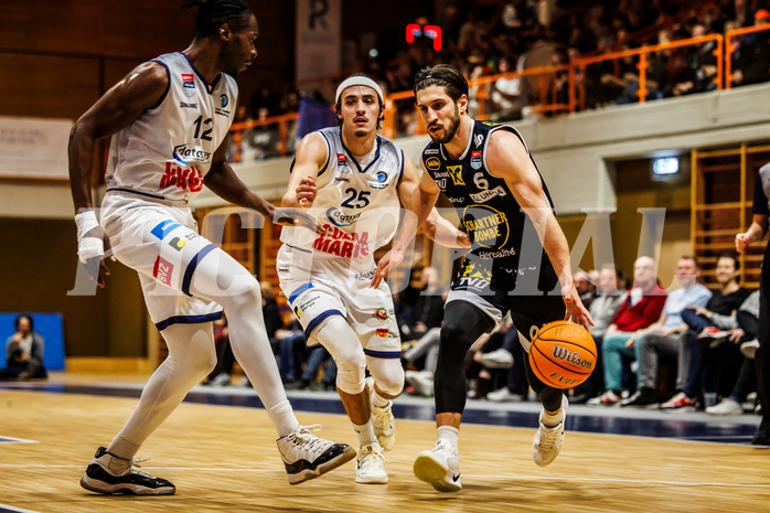 Basketball, win2day Basketball Superliga 2024/25, Grunddurchgang Runde 18, BBC Nord Dragonz, Gmunden Swans, Daniel Friedrich (6)