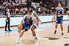 Basketball, Basketball Superliga 2023/24, Grundduchgang Runde 1., Oberwart Gunners, BBC Nord Dragonz, Filip Bjelanovic (22), Kris Monroe (13)
