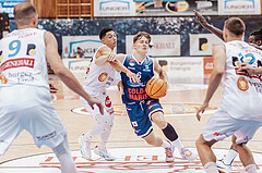 Basketball, Basketball Superliga 2023/24, Grundduchgang Runde 1., Oberwart Gunners, BBC Nord Dragonz, Magdy Aboud-Ahmed (6), Valentin Pasterk (6)
