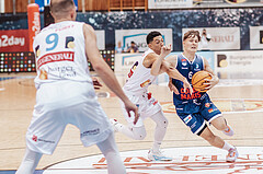 Basketball, Basketball Superliga 2023/24, Grundduchgang Runde 1., Oberwart Gunners, BBC Nord Dragonz, Magdy Aboud-Ahmed (6), Valentin Pasterk (6)