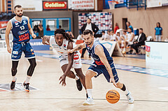 Basketball, Basketball Superliga 2023/24, Grundduchgang Runde 1., Oberwart Gunners, BBC Nord Dragonz, Tino Sebalj (13), James Graham (11), Petar Cosic (3)