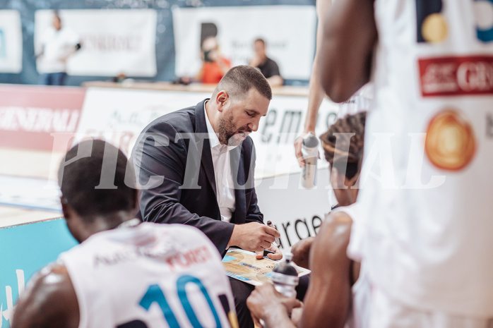 Basketball, Basketball Superliga 2023/24, Grundduchgang Runde 1., Oberwart Gunners, BBC Nord Dragonz, Horst Leitner (Coach)