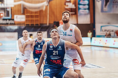 Basketball, Basketball Superliga 2023/24, Grundduchgang Runde 1., Oberwart Gunners, BBC Nord Dragonz, Lukas Knor (21), Daniel K