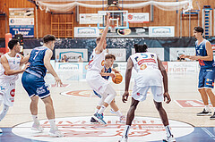 Basketball, Basketball Superliga 2023/24, Grundduchgang Runde 1., Oberwart Gunners, BBC Nord Dragonz, Magdy Aboud-Ahmed (6), David Trukesitz (7), Edi Patekar (9), Valentin Pasterk (6), Mario Spaleta (15)