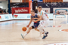 Basketball, Basketball Superliga 2023/24, Grundduchgang Runde 1., Oberwart Gunners, BBC Nord Dragonz, Filip Bjelanovic (22), Edi Patekar (9)