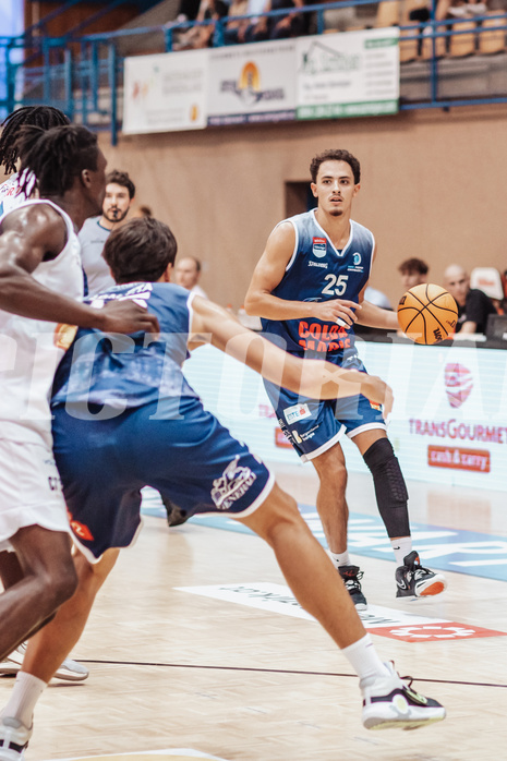 Basketball, Basketball Superliga 2023/24, Grundduchgang Runde 1., Oberwart Gunners, BBC Nord Dragonz, Lukas Hahn (25)