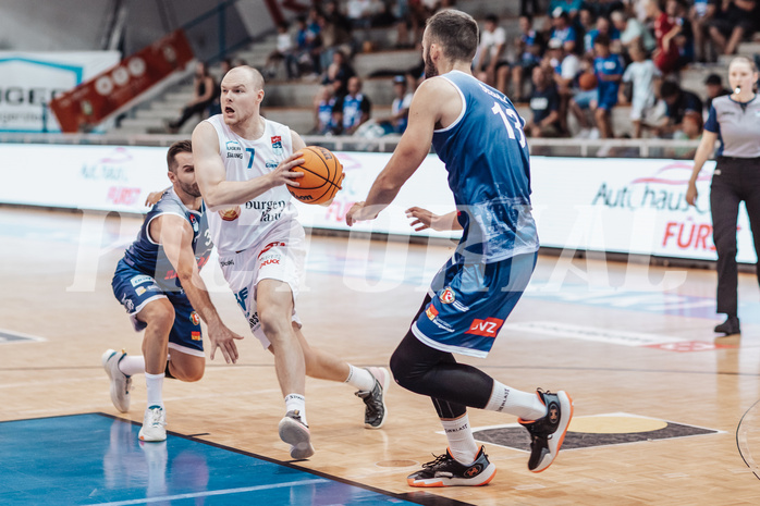 Basketball, Basketball Superliga 2023/24, Grundduchgang Runde 1., Oberwart Gunners, BBC Nord Dragonz, Petar Cosic (3), Sebastian K