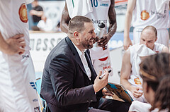 Basketball, Basketball Superliga 2023/24, Grundduchgang Runde 1., Oberwart Gunners, BBC Nord Dragonz, Horst Leitner (Coach)