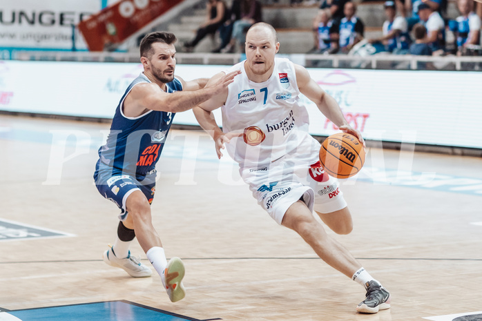 Basketball, Basketball Superliga 2023/24, Grundduchgang Runde 1., Oberwart Gunners, BBC Nord Dragonz, Petar Cosic (3), Sebastian K