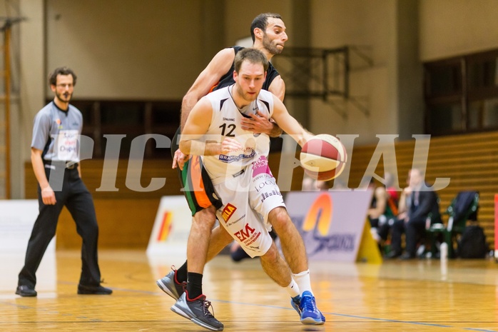 Basketball, 2.Bundesliga, Grunddurchgang 15.Runde, Mattersburg Rocks, Basket Flames, Sebastian GMEINER (12), Dominik Alturban (6)