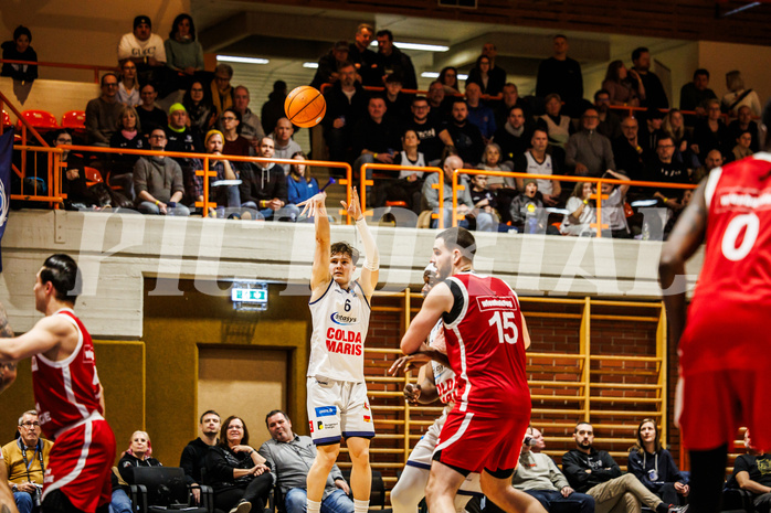 Basketball, win2day Basketball Superliga 2024/25, Grunddurchgang Runde 21
, BBC Nord Dragonz, BC Vienna, Valentin Pasterk (6)