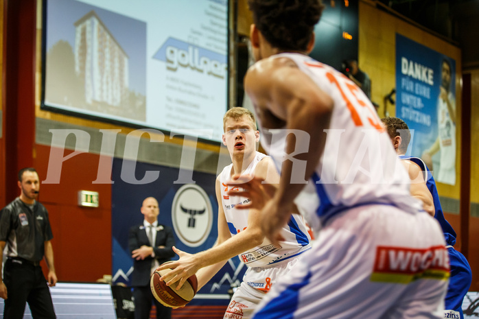 Basketball, Admiral Basketball Superliga 2019/20, Grunddurchgang 10.Runde, Kapfenberg Bulls, Oberwart Gunners, Asdren Drew Koka (13)
