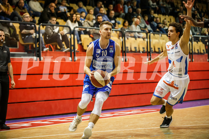 Basketball, Admiral Basketball Superliga 2019/20, Grunddurchgang 10.Runde, Kapfenberg Bulls, Oberwart Gunners, Georg Wolf (10)