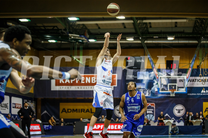 Basketball, Admiral Basketball Superliga 2019/20, Grunddurchgang 10.Runde, Kapfenberg Bulls, Oberwart Gunners, Bogic Vujosevic (5)