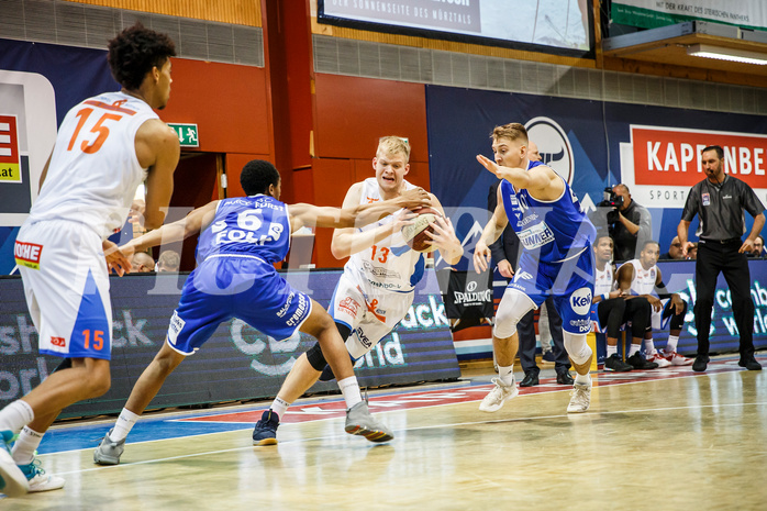 Basketball, Admiral Basketball Superliga 2019/20, Grunddurchgang 10.Runde, Kapfenberg Bulls, Oberwart Gunners, Asdren Drew Koka (13)