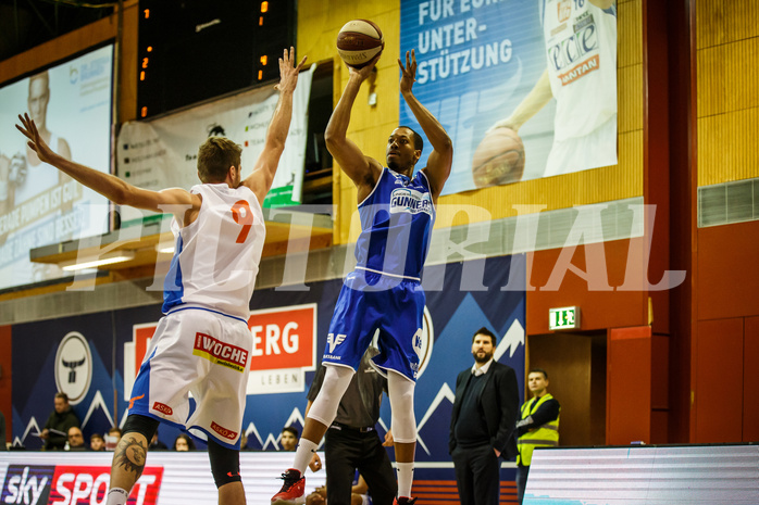 Basketball, Admiral Basketball Superliga 2019/20, Grunddurchgang 10.Runde, Kapfenberg Bulls, Oberwart Gunners, Orion Outerbridge (8)
