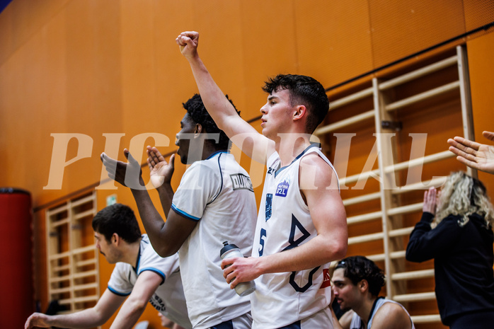 Basketball, Basketball Zweite Liga 2024/25, Grunddurchgang 21.Runde, Vienna Timberwolves, Kufstein Towers, Jakob Konzet (5)
