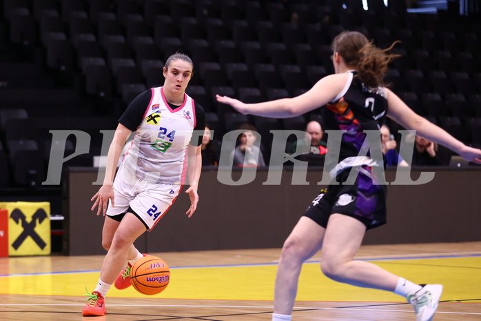 02.03.2025, Graz, Raiffeisen Sportpark, Basketball Damen Superliga 2024/25, Grunddurchgang, 14.Runde, UBSC-DBBC Graz - Vienna United,  