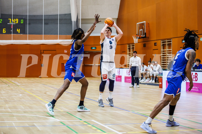 Basketball, Basketball Zweite Liga 2024/25, Grunddurchgang 21.Runde, Vienna Timberwolves, Kufstein Towers, Philipp D'Angelo (9)
