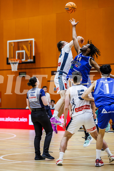 Basketball, Basketball Zweite Liga 2024/25, Grunddurchgang 21.Runde, Vienna Timberwolves, Kufstein Towers, Ivor Kuresevic (44), Arthur Noba (14)