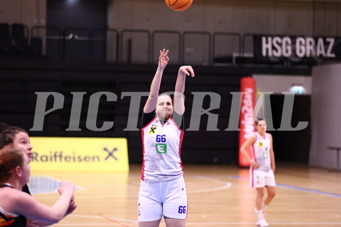 02.03.2025, Graz, Raiffeisen Sportpark, Basketball Damen Superliga 2024/25, Grunddurchgang, 14.Runde, UBSC-DBBC Graz - Vienna United,  